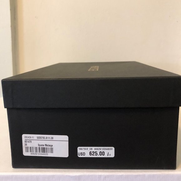 Escada Iconic Swarovski Crystals Beige Suede Pump - Picture 7 of 12